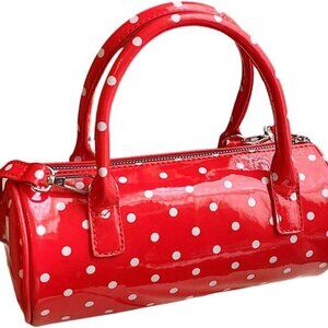 Women's Faux Leather Polka Dots Crossbody Bag Vintage Fashion Clutch